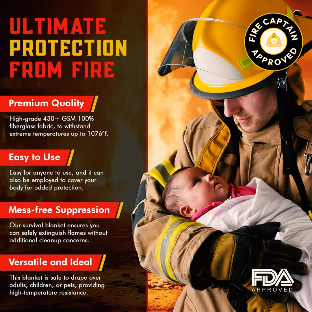 VitalVac Emergency Fire Blanket: Your Hero in Any Fire Situation