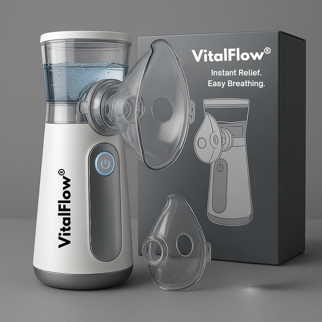VitalFlow Portable Nebulizer – Respiratory RSV & Cough Relief (for Infants & Adults)