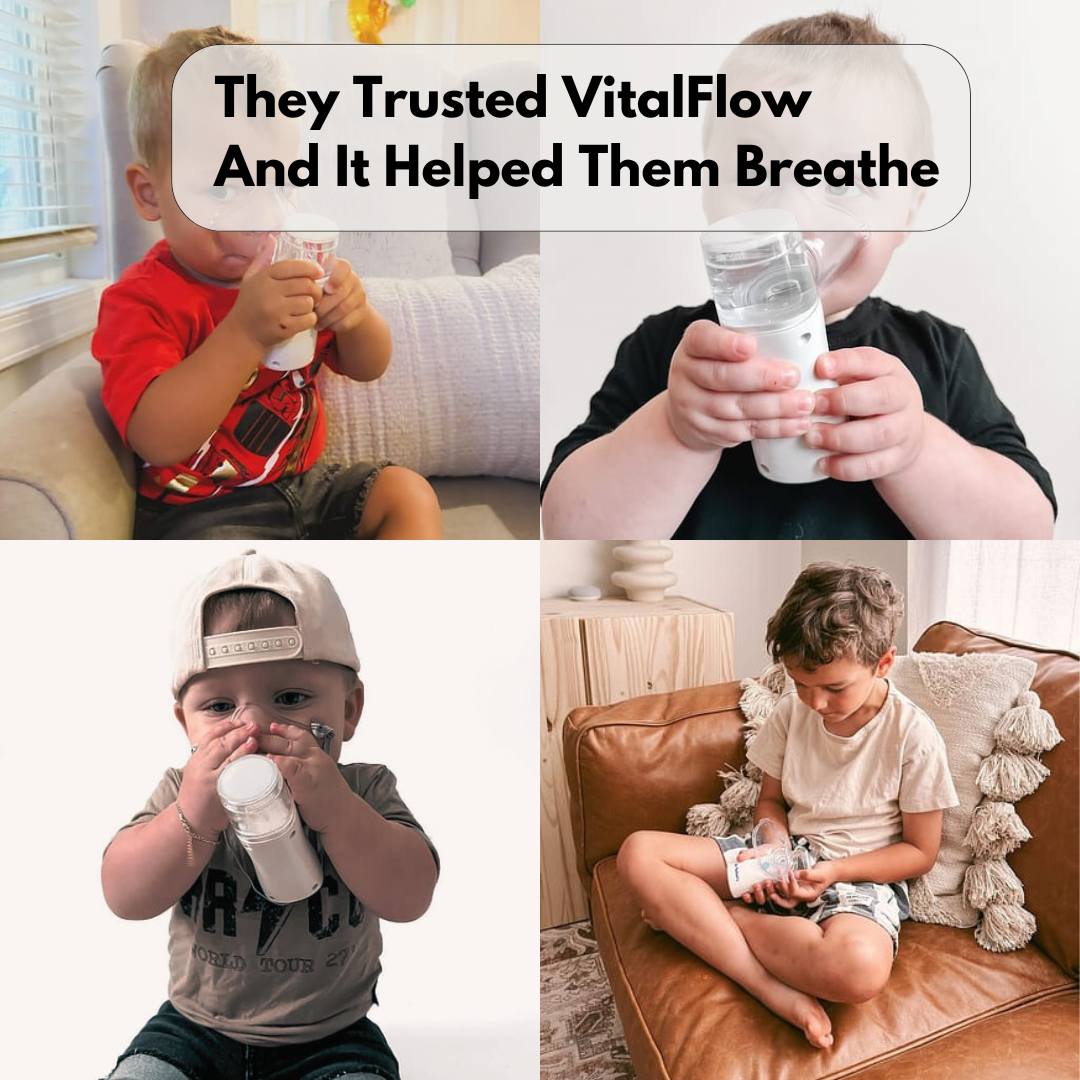 VitalFlow Portable Nebulizer – Respiratory RSV & Cough Relief (for Infants & Adults)