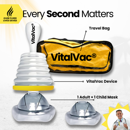 OFERTA ESPECIAL DE VIERNES NEGRO: VitalVac® Su red de seguridad definitiva contra emergencias por asfixia