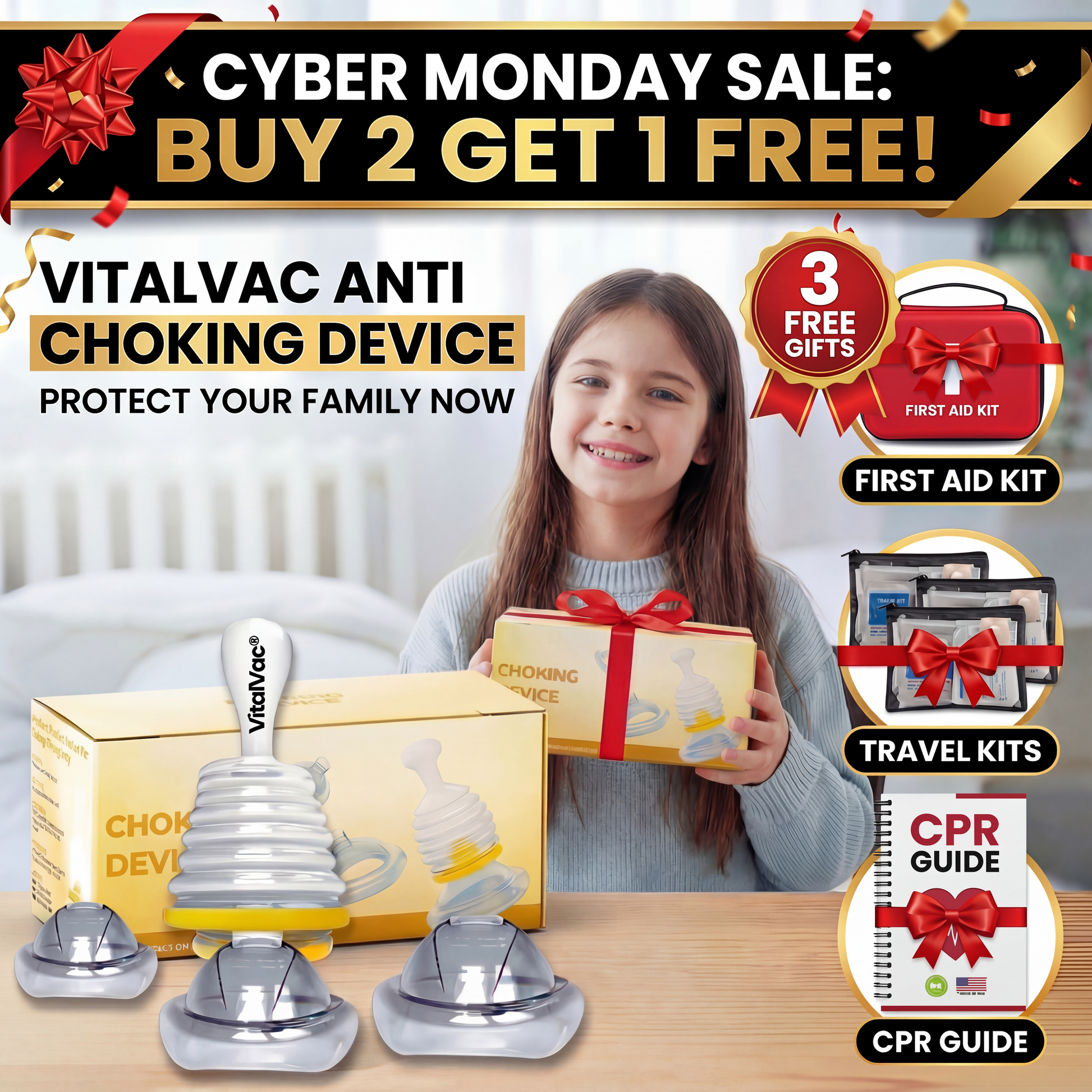 Heimlich Maneuver Anti Choking Kit (CPR) - Portable Choking Emergency Device (DeChoker or LifeVac Alternative)