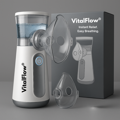 VitalFlow Portable Nebulizer – Respiratory RSV & Cough Relief (for Infants & Adults)